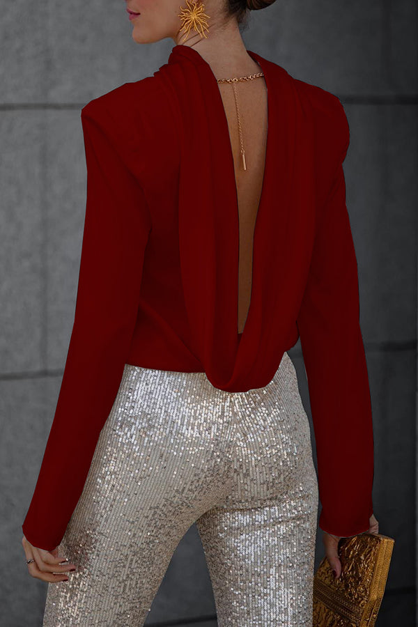 Laroq Paris™ | Blouse Elea – Satin Et Chaîne Élégants