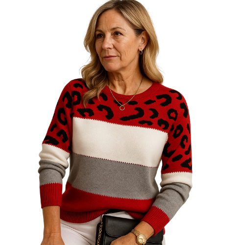 Laroq Paris™ | Astrid - Pull Léopard Confort & Élégance