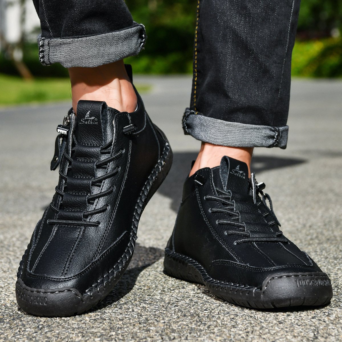 Christian™ | Chaussures en Nabuk avec Zip pour Homme