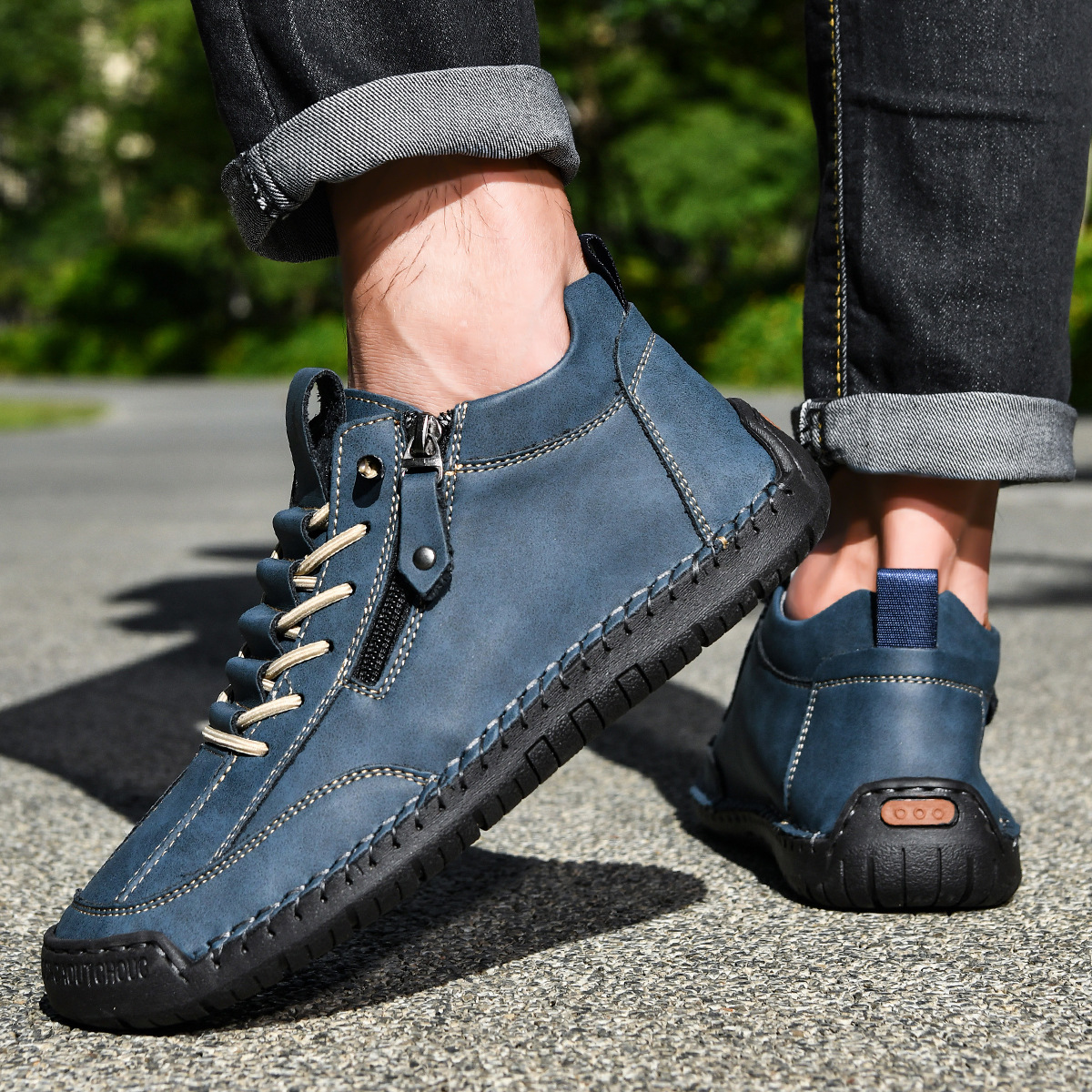 Christian™ | Chaussures en Nabuk avec Zip pour Homme