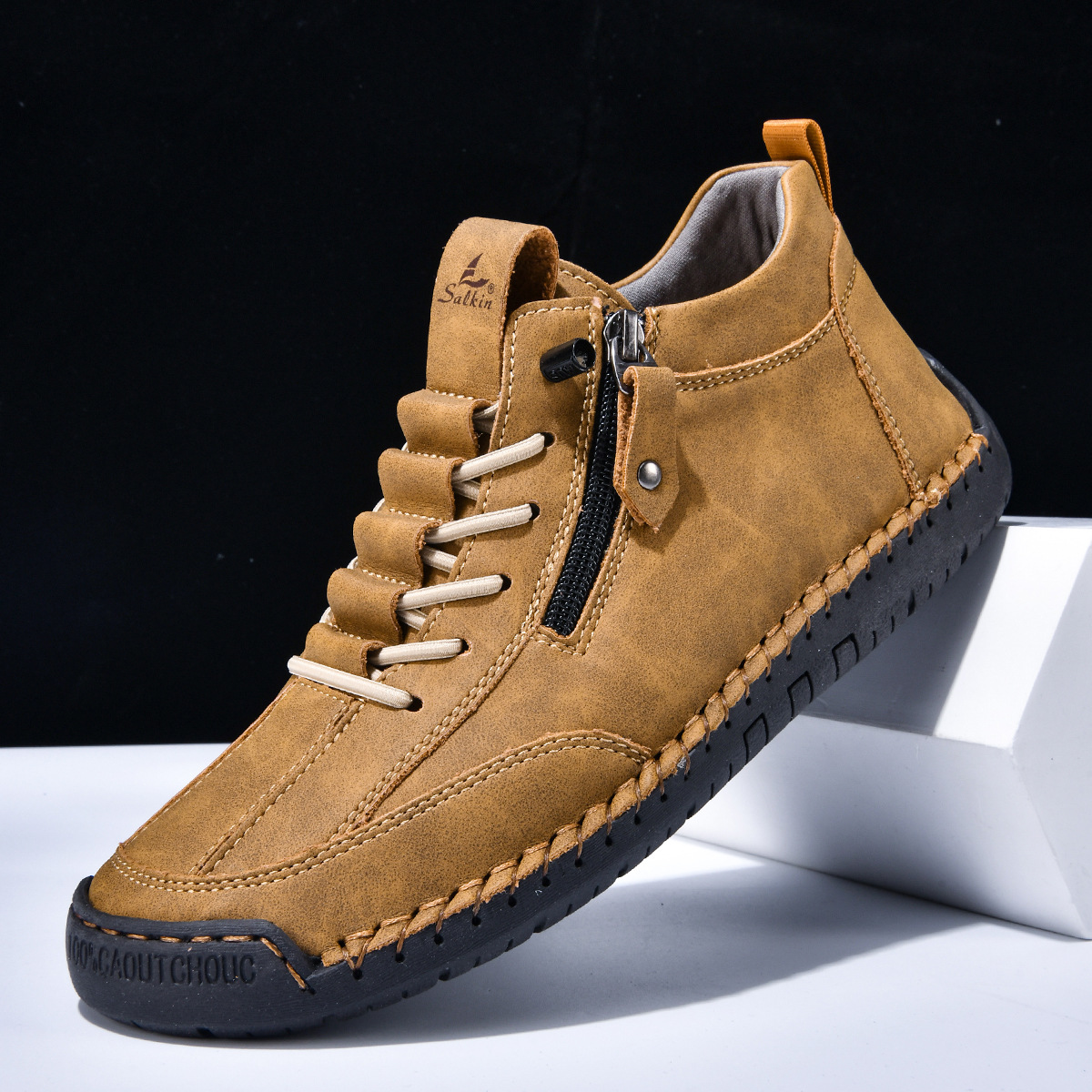 Christian™ | Chaussures en Nabuk avec Zip pour Homme