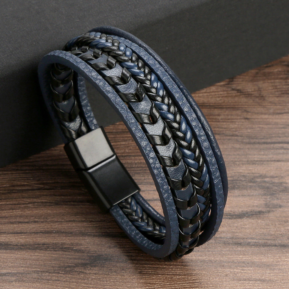 Nathan - Bracelet Homme En Cuir De Luxe