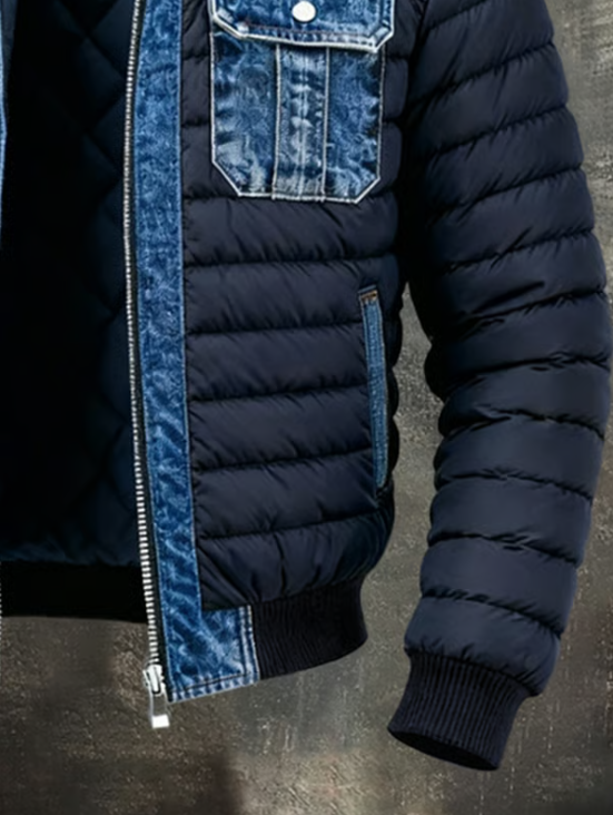 Kevin - Veste Matelassée Hybride En Denim