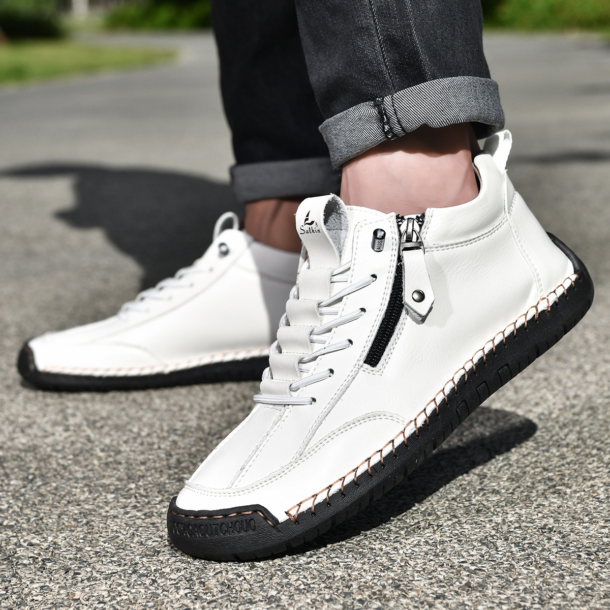 Christian™ | Chaussures en Nabuk avec Zip pour Homme