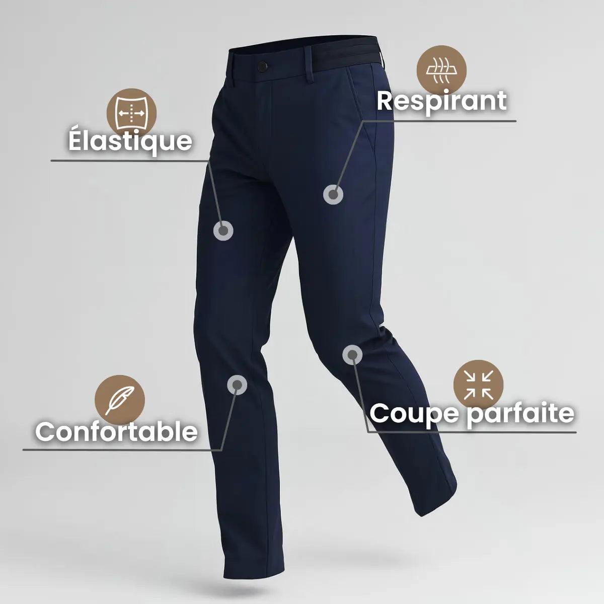 Laroq Paris™ | Pantalon Extensible Haute Confort