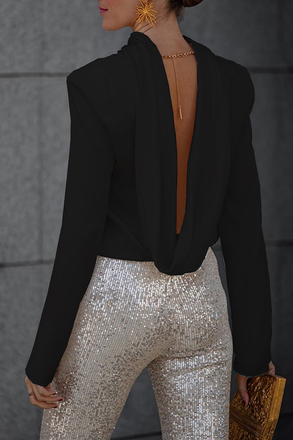 Laroq Paris™ | Blouse Elea – Satin Et Chaîne Élégants