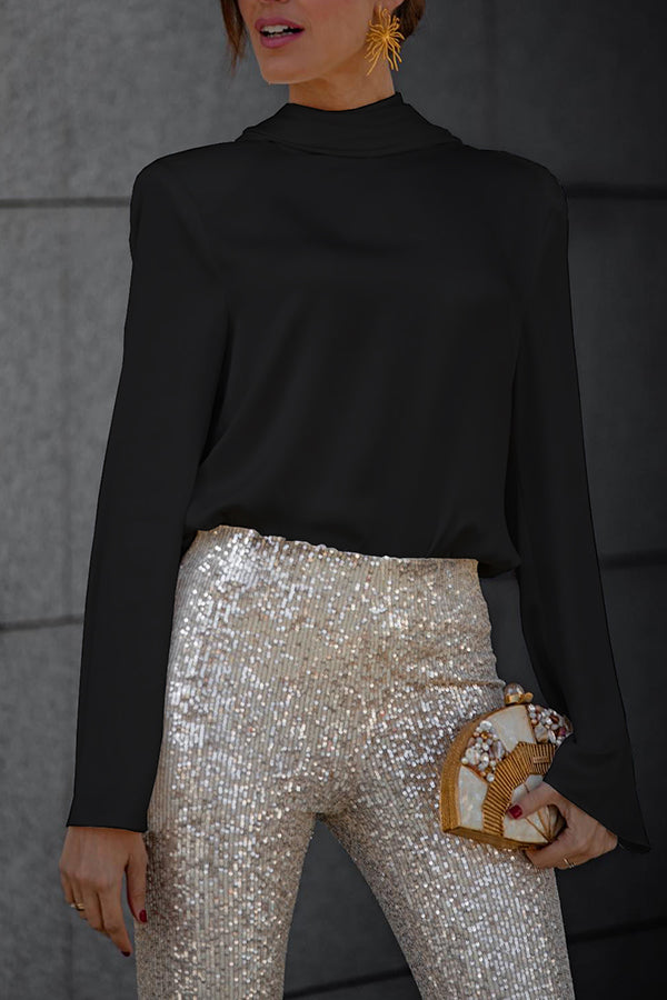 Laroq Paris™ | Blouse Elea – Satin Et Chaîne Élégants